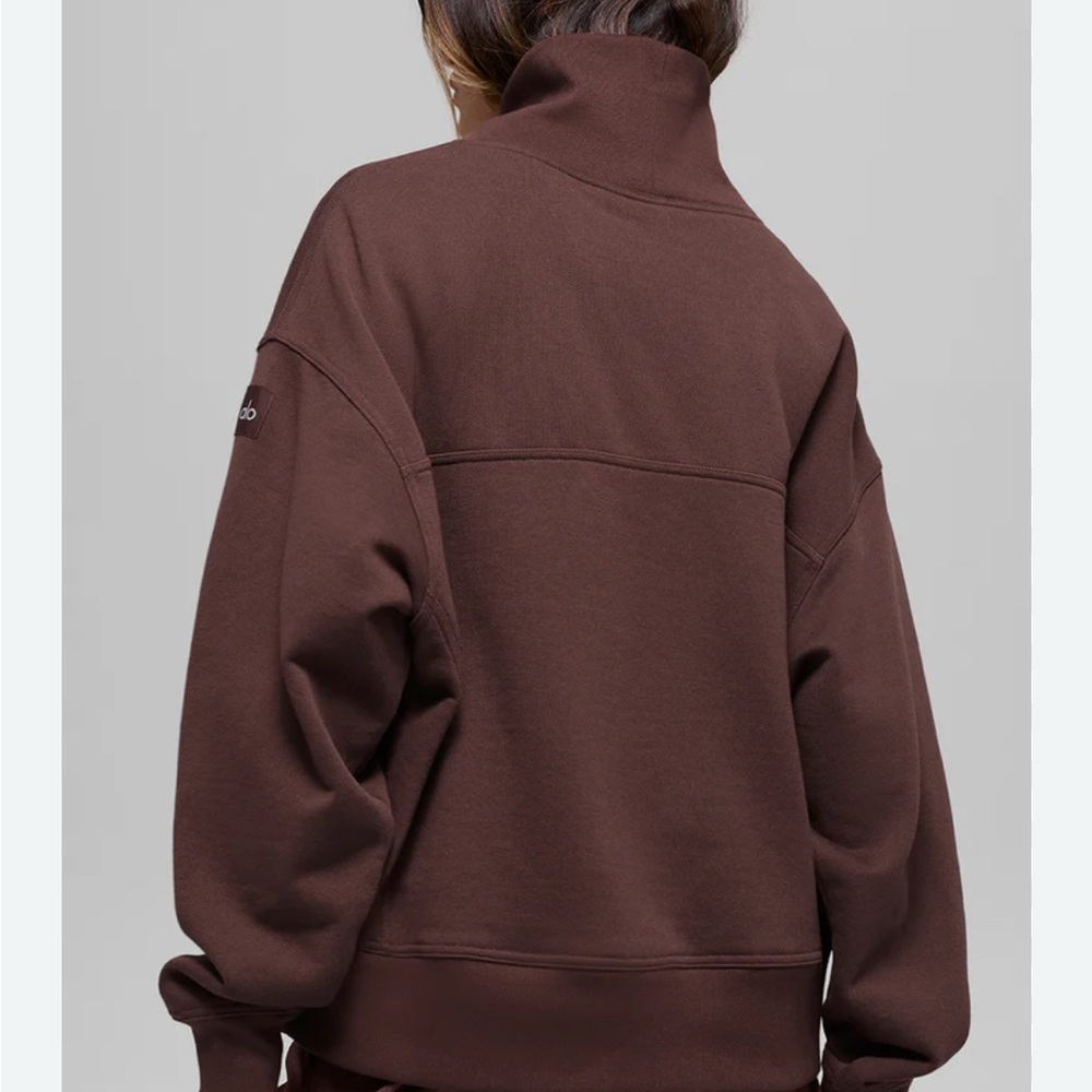 ALO Yoga Brownstone Hazy Mock Sweater